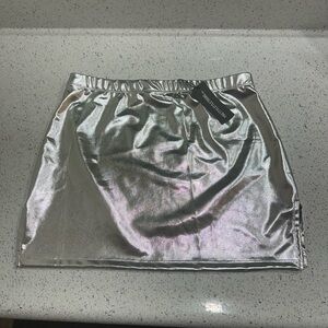 Silver Metallic Skirt